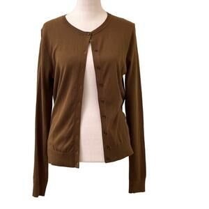 Ann Taylor Loft Dark Olive Green Cardigan Sweater Size Small50